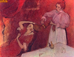 Beim Haark�mmen (unvollendet) nach Degas